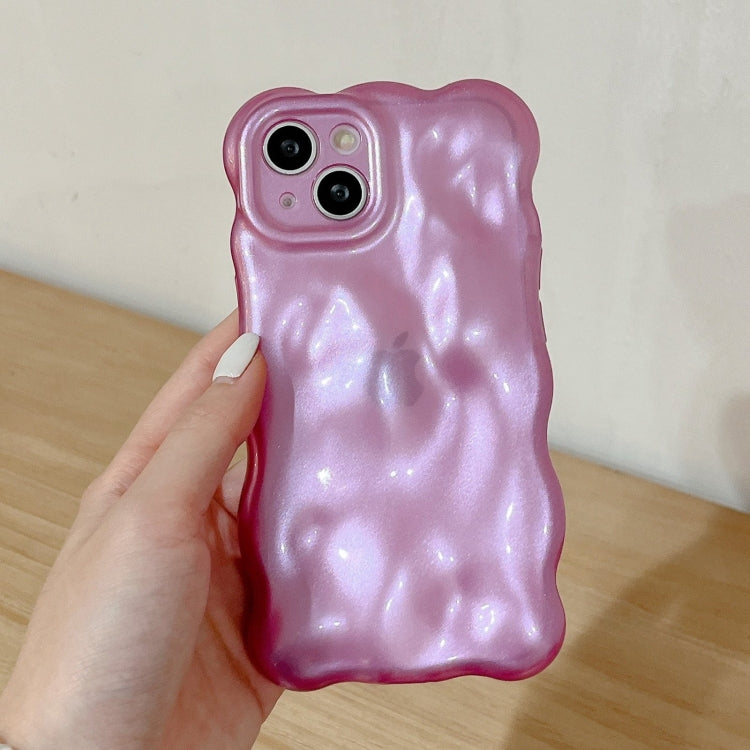 For iPhone 16 Wave Bubbles TPU Phone Case(Pearlescent Purple) - iPhone 16 Cases by buy2fix | Online Shopping UK | buy2fix