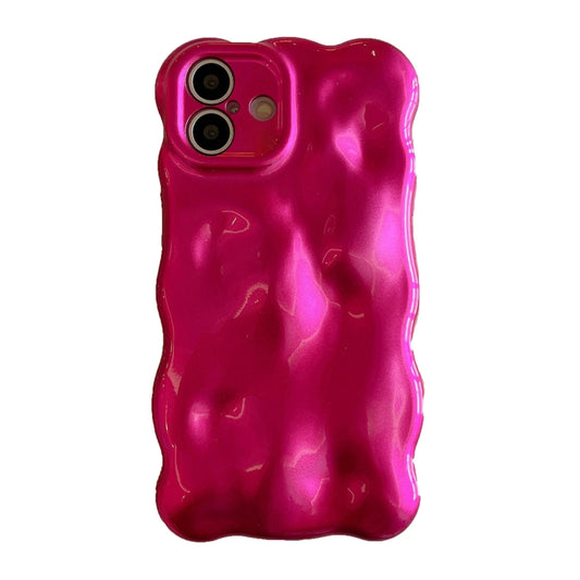 For iPhone 16 Wave Bubbles TPU Phone Case(Red) - iPhone 16 Cases by buy2fix | Online Shopping UK | buy2fix