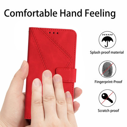 For Samsung Galaxy Xcover 7 5G Stitching Embossed Leather Phone Case(Red) - Galaxy Phone Cases by buy2fix | Online Shopping UK | buy2fix