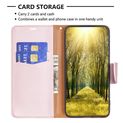 For Samsung Galaxy A34 5G Litchi Texture Pure Color Flip Leather Phone Case(Rose Gold) - Galaxy Phone Cases by buy2fix | Online Shopping UK | buy2fix