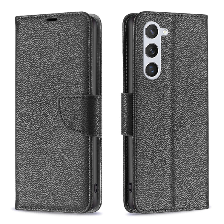 For Samsung Galaxy S24 5G Litchi Texture Pure Color Flip Leather Phone Case(Black) - Galaxy S24 5G Cases by buy2fix | Online Shopping UK | buy2fix