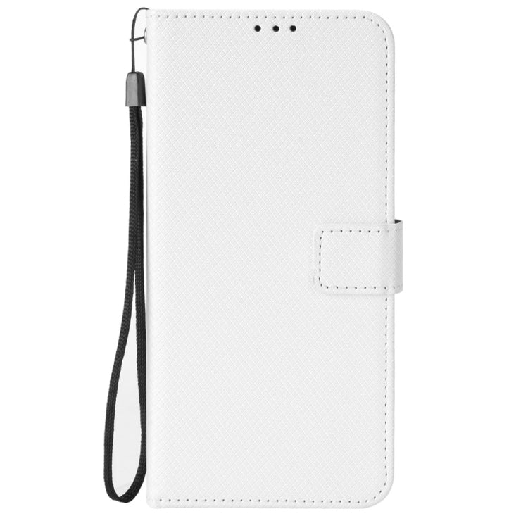 For Ulefone Note 16 Pro Diamond Texture Leather Phone Case(White) - Ulefone Cases by buy2fix | Online Shopping UK | buy2fix
