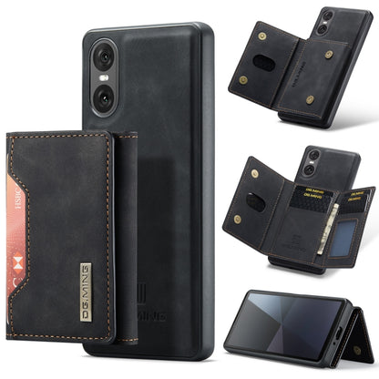 For Sony Xperia 10 VI DG.MING M2 Series 3-Fold Multi Card Bag + Magnetic Phone Case(Black) - Sony Cases by DG.MING | Online Shopping UK | buy2fix