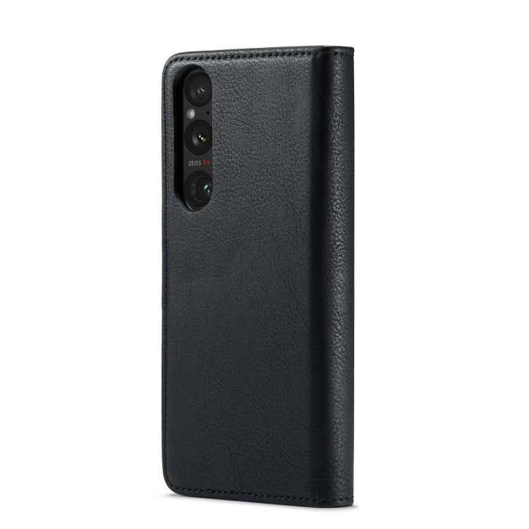 For Sony Xperia 1 VI DG.MING Crazy Horse Texture Detachable Magnetic Leather Phone Case(Black) - Sony Cases by DG.MING | Online Shopping UK | buy2fix