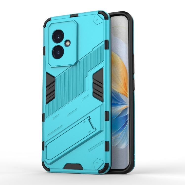 For Honor 100 5G Punk Armor 2 in 1 PC + TPU Phone Case with Holder(Blue) - Honor Cases by buy2fix | Online Shopping UK | buy2fix