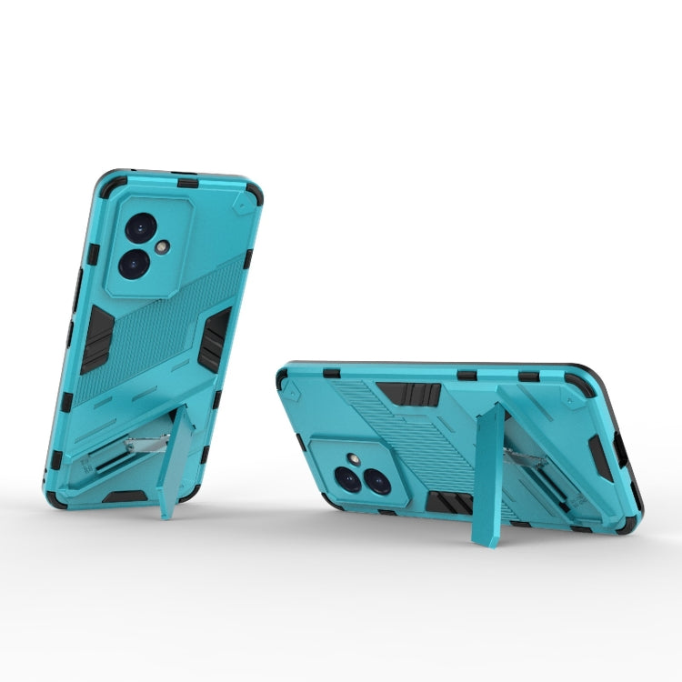 For Honor 100 5G Punk Armor 2 in 1 PC + TPU Phone Case with Holder(Blue) - Honor Cases by buy2fix | Online Shopping UK | buy2fix