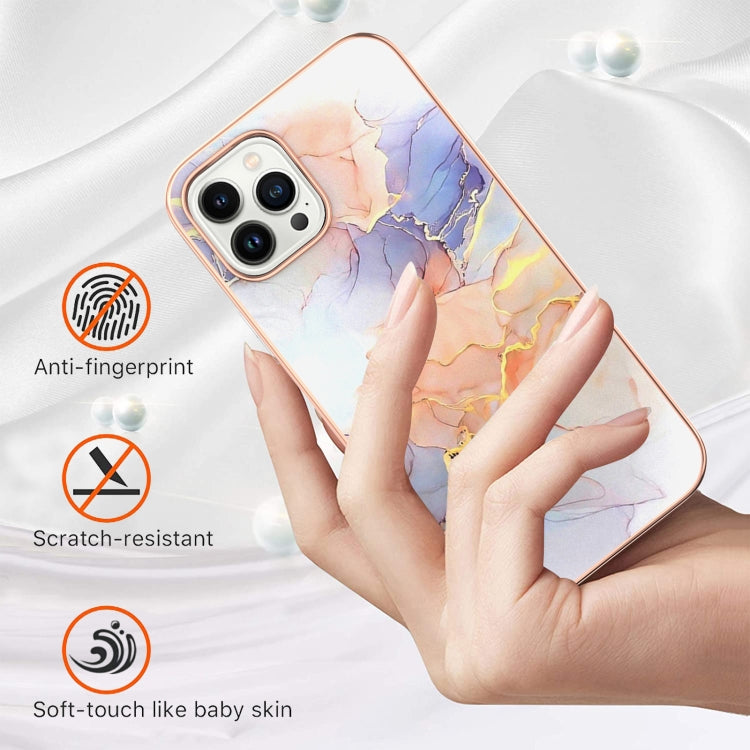 For iPhone 16 Pro Max Electroplating Pattern IMD TPU Shockproof Case(Milky Way White Marble) - iPhone 16 Pro Max Cases by buy2fix | Online Shopping UK | buy2fix