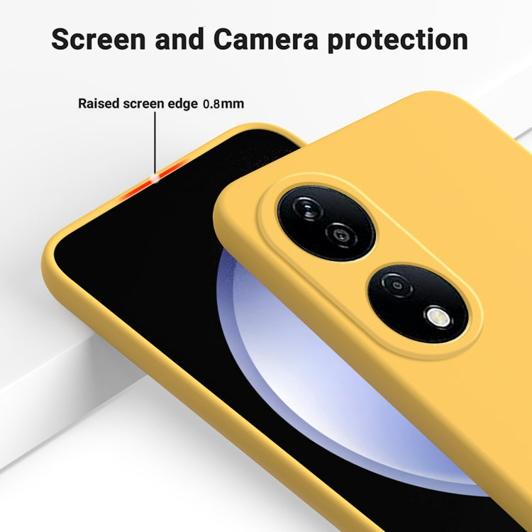 For Honor 90 Smart Pure Color Liquid Silicone Shockproof Phone Case(Yellow) - Honor Cases by buy2fix | Online Shopping UK | buy2fix