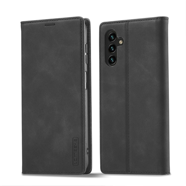 For Samsung Galaxy S23 FE 5G LC.IMEEKE Strong Magnetism Microfiber Leather Phone Case(Black) - Galaxy S23 FE 5G Cases by LC.IMEEKE | Online Shopping UK | buy2fix