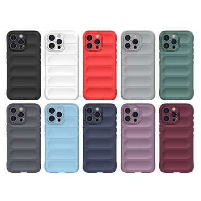 For iPhone 15 Pro Max Magic Shield TPU + Flannel Phone Case(Light Blue) - iPhone 15 Pro Max Cases by buy2fix | Online Shopping UK | buy2fix
