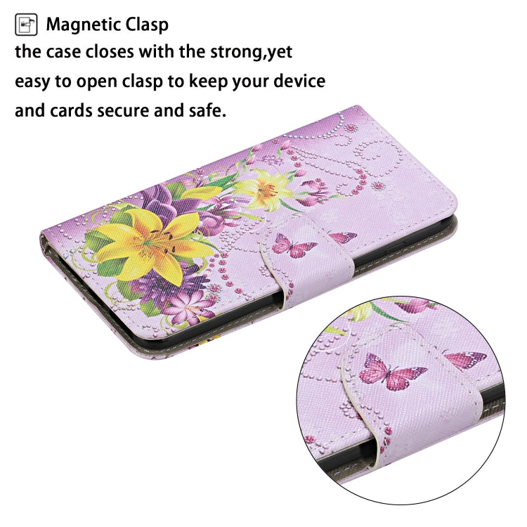 For iPhone 16 Pro Max 3D Colored Drawing Flip Leather Phone Case(Yellow Flowers) - iPhone 16 Pro Max Cases by buy2fix | Online Shopping UK | buy2fix