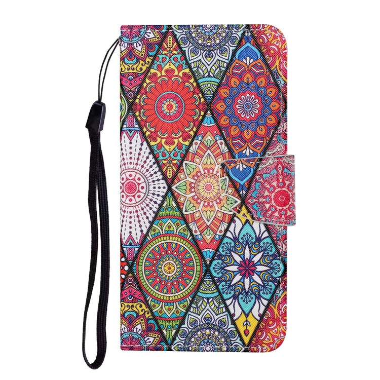 For iPhone 16 Pro Max 3D Colored Drawing Flip Leather Phone Case(Rhombus Totem) - iPhone 16 Pro Max Cases by buy2fix | Online Shopping UK | buy2fix