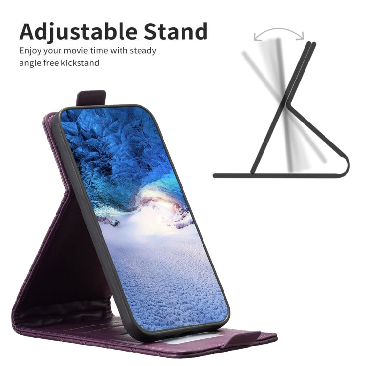 For Xiaomi Redmi Note 13 Pro 4G Global Diamond Lattice Vertical Flip Leather Phone Case(Dark Purple) - Note 13 Pro Cases by buy2fix | Online Shopping UK | buy2fix