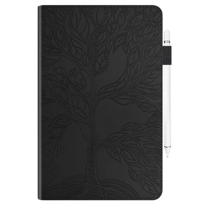 For Samsung Galaxy Tab S9+ / S9 FE+ Life Tree Series Horizontal Flip Leather Tablet Case(Black) - Galaxy Tab S9+ Cases by buy2fix | Online Shopping UK | buy2fix