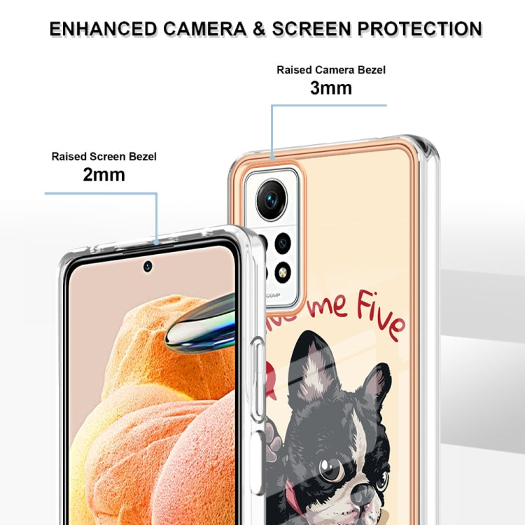 For Xiaomi Redmi Note 12 Pro 4G Global Electroplating Marble Dual-side IMD Phone Case(Lucky Dog) - Xiaomi Cases by buy2fix | Online Shopping UK | buy2fix