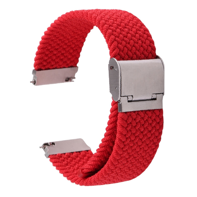 For Samsung Galaxy Watch 6 / 6 Classic Nylon Braided Metal Buckle Watch Band(Red) - Watch Bands by buy2fix | Online Shopping UK | buy2fix