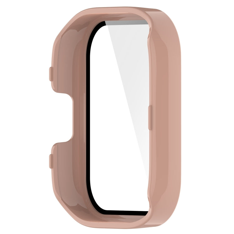 For Xiaomi Mi Watch Lite 3 PC + Tempered Film Integrated Watch Protective Case(Pink) - Watch Cases by buy2fix | Online Shopping UK | buy2fix