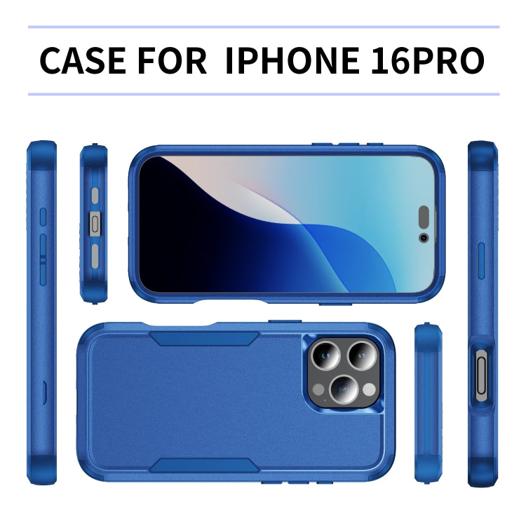 For iPhone 16 Pro Commuter Shockproof TPU + PC Phone Case(Royal Blue) - iPhone 16 Pro Cases by buy2fix | Online Shopping UK | buy2fix