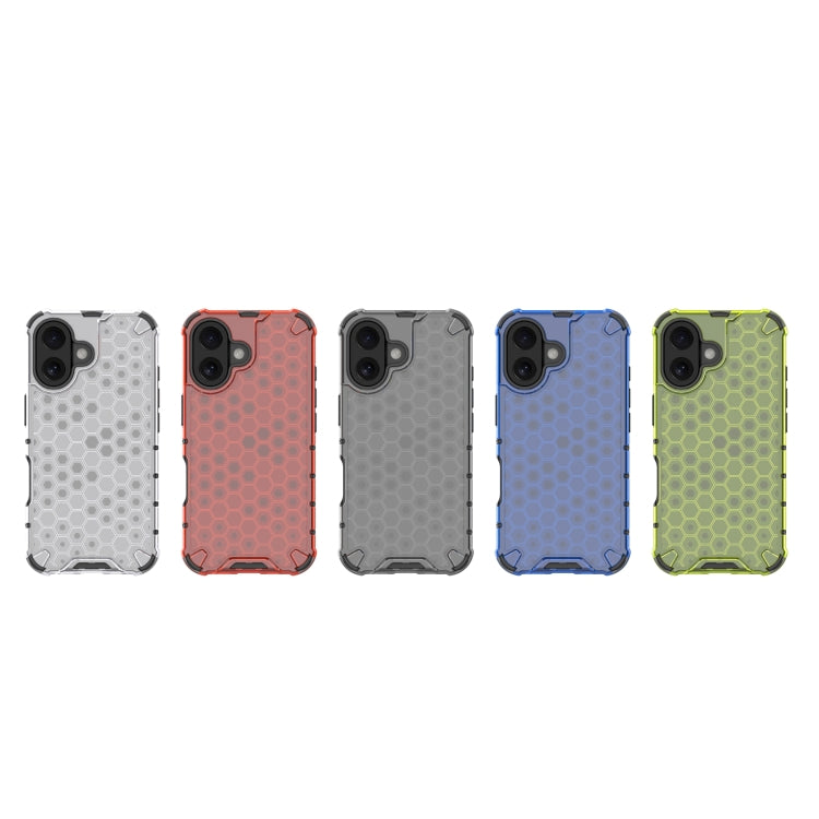 For iPhone 16 Plus Honeycomb Shockproof Phone Case(White) - iPhone 16 Plus Cases by buy2fix | Online Shopping UK | buy2fix