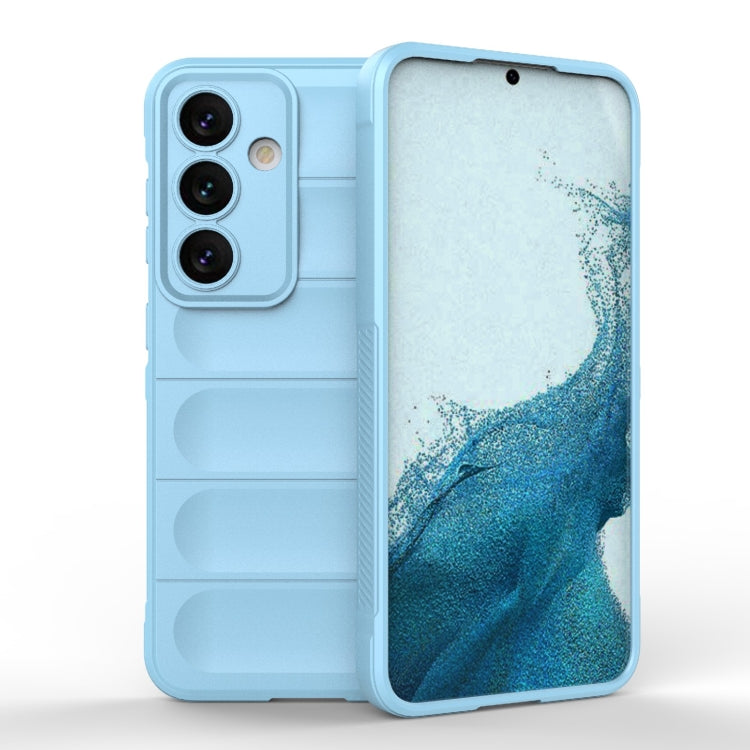 For Samsung Galaxy S24 5G Magic Shield TPU + Flannel Phone Case(Light Blue) - Galaxy S24 5G Cases by buy2fix | Online Shopping UK | buy2fix