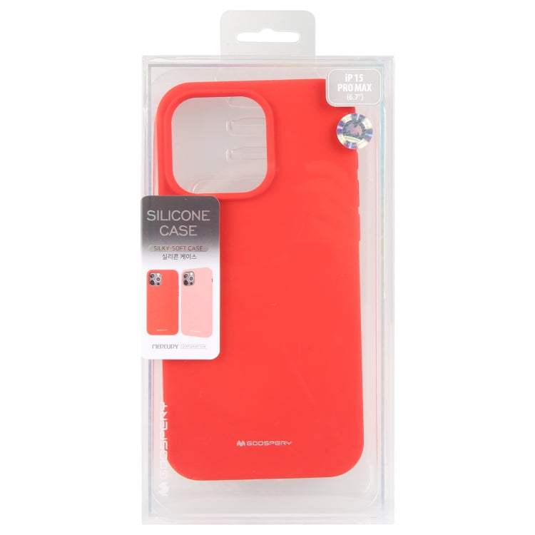 For iPhone 15 Pro Max GOOSPERY SILICONE Silky Soft TPU Phone Case(Red) - iPhone 15 Pro Max Cases by GOOSPERY | Online Shopping UK | buy2fix