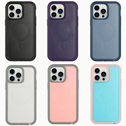 For iPhone 14 Plus Defender Series XT MagSafe Magnetic PC + TPU Shockproof Phone Case(Pink+Grey) - iPhone 14 Plus Cases by buy2fix | Online Shopping UK | buy2fix