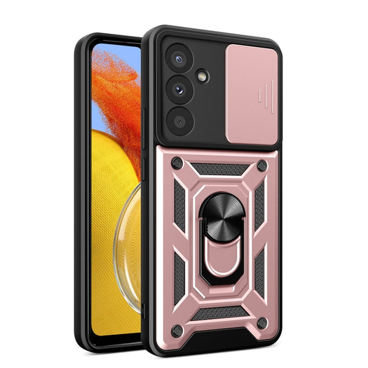 For Samsung Galaxy M14 5G Sliding Camera Cover Design TPU+PC Phone Case(Rose Gold) - Galaxy Phone Cases by buy2fix | Online Shopping UK | buy2fix