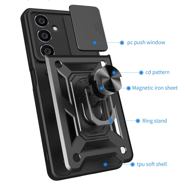 For Samsung Galaxy A05s Sliding Camera Cover Design TPU+PC Phone Case(Blue) - Galaxy Phone Cases by buy2fix | Online Shopping UK | buy2fix