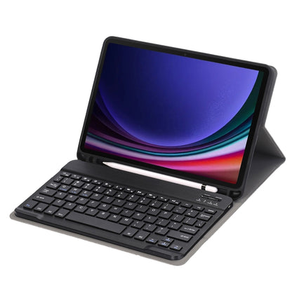 For Samsung Galaxy Tab S9 FE A710B Candy Color TPU Bluetooth Keyboard Leather Tablet Case with Pen Holder(Black) - Samsung Keyboard by buy2fix | Online Shopping UK | buy2fix