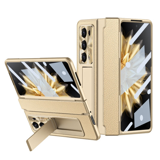 For Honor Magic V2 Shield Series Integrated Folding Phone Case(Light Gold) - Honor Cases by buy2fix | Online Shopping UK | buy2fix