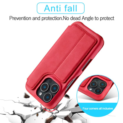 For iPhone 16 Pro LC.IMEEKE Hon Ancient Series Flip Leather Phone Case(Red) - iPhone 16 Pro Cases by LC.IMEEKE | Online Shopping UK | buy2fix