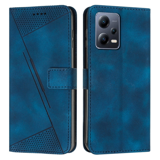 For Xiaomi Redmi Note 12 Pro+ Global Dream Triangle Leather Phone Case with Lanyard(Blue) - Xiaomi Cases by buy2fix | Online Shopping UK | buy2fix