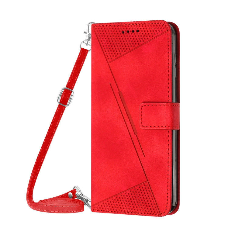 For Xiaomi Redmi Note 13 Dream Triangle Leather Phone Case with Lanyard(Red) - Note 13 Cases by buy2fix | Online Shopping UK | buy2fix