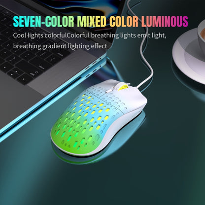 HXSJ S500 3600DPI Colorful Luminous Wired Mouse, Cable Length: 1.5m(Yellow) - Wired Mice by HXSJ | Online Shopping UK | buy2fix