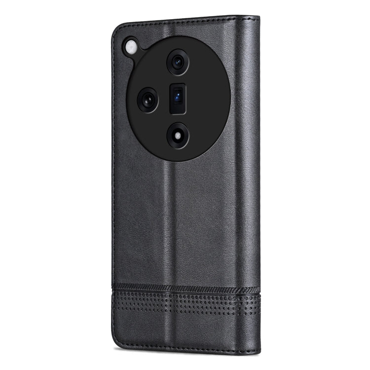 For OPPO Find X7 AZNS Magnetic Calf Texture Flip Leather Phone Case(Black) - OPPO Cases by AZNS | Online Shopping UK | buy2fix