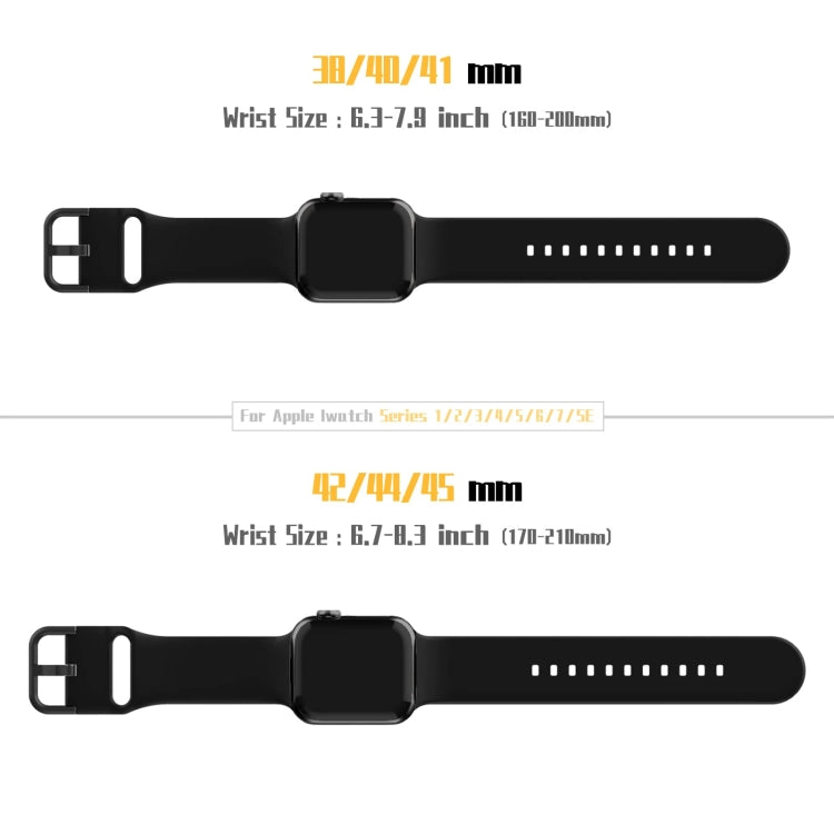 For Apple Watch SE 2022 44mm Pin Buckle Silicone Watch Band(Black) - Watch Bands by buy2fix | Online Shopping UK | buy2fix