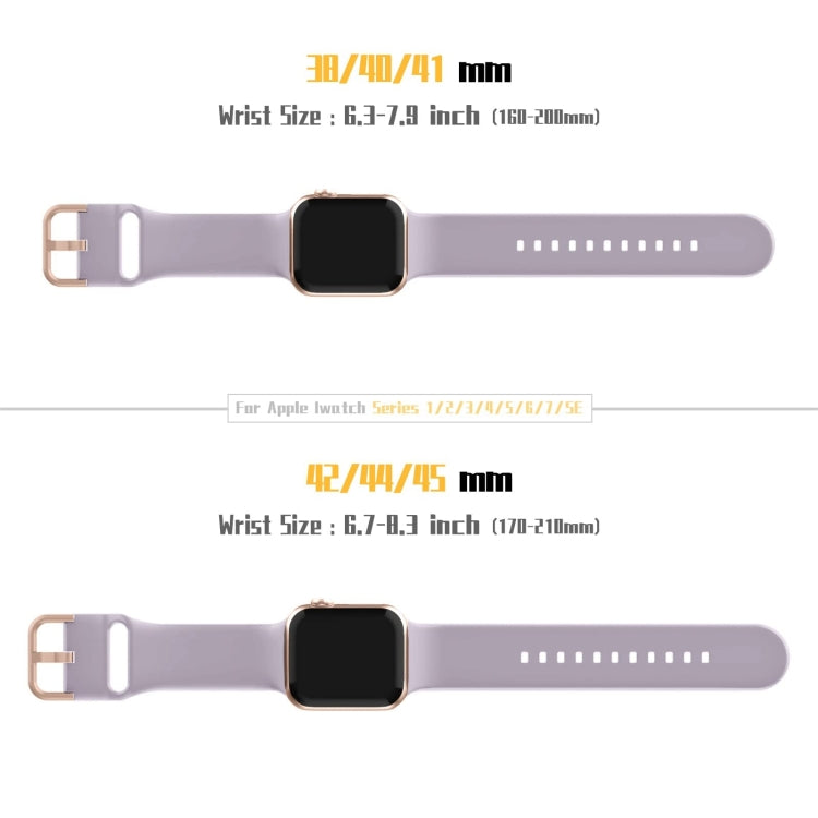 For Apple Watch Series 9 45mm Pin Buckle Silicone Watch Band(Baby Purple) - Watch Bands by buy2fix | Online Shopping UK | buy2fix