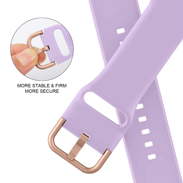 For Apple Watch SE 2023 40mm Pin Buckle Silicone Watch Band(Lavender) - Watch Bands by buy2fix | Online Shopping UK | buy2fix