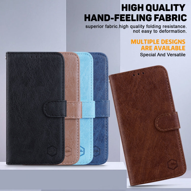 For iPhone 16 Plus Skin Feeling Oil Leather Texture PU + TPU Phone Case(Brown) - iPhone 16 Plus Cases by buy2fix | Online Shopping UK | buy2fix