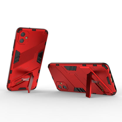 For Samsung Galaxy A05 4G Punk Armor 2 in 1 PC + TPU Shockproof Phone Case with Invisible Holder(Red) - Galaxy Phone Cases by buy2fix | Online Shopping UK | buy2fix