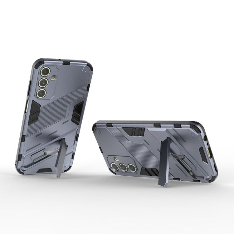 For Samsung Galaxy A15 Punk Armor 2 in 1 PC + TPU Shockproof Phone Case with Invisible Holder(Grey) - Galaxy Phone Cases by buy2fix | Online Shopping UK | buy2fix