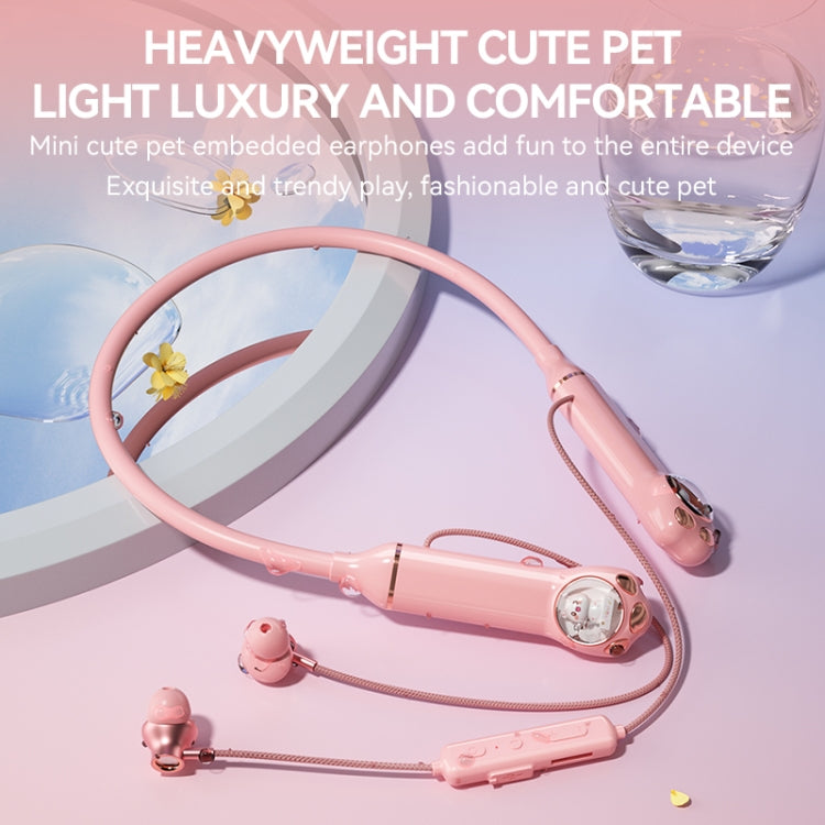 K1692 Meow Planet Neck-mounted Noise Reduction Sports Bluetooth Earphones(Black) - Neck-mounted Earphone by buy2fix | Online Shopping UK | buy2fix