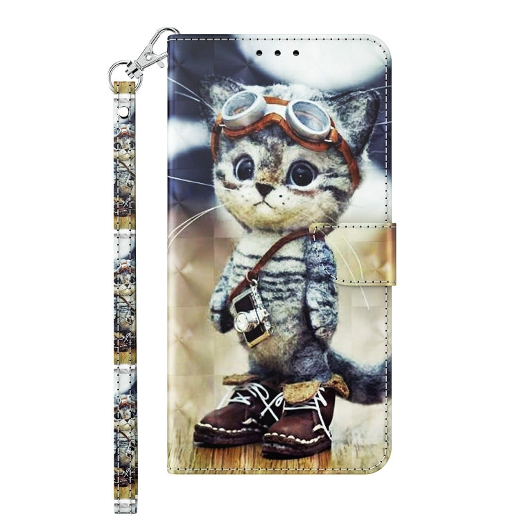 For Samsung Galaxy S24 Ultra 5G 3D Painted Leather Phone Case(Naughty Cat) - Galaxy S24 Ultra 5G Cases by buy2fix | Online Shopping UK | buy2fix