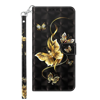 For Samsung Galaxy S24 Ultra 5G 3D Painted Leather Phone Case(Golden Swallow Butterfly) - Galaxy S24 Ultra 5G Cases by buy2fix | Online Shopping UK | buy2fix