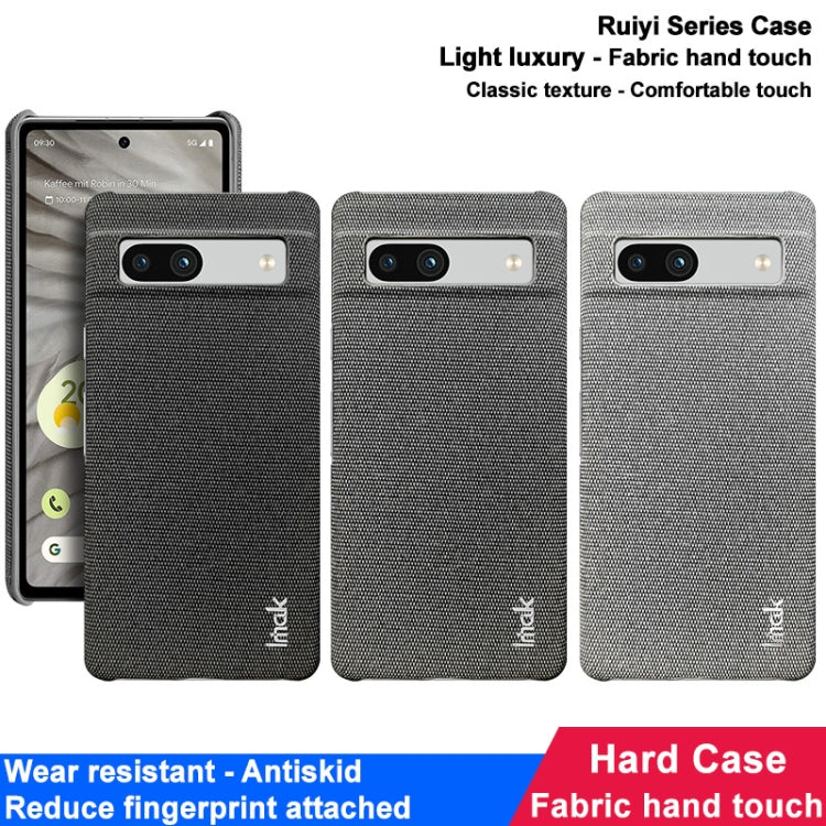 For Google Pixel 8 Pro imak Ruiyi Series Cloth Texture PU + PC Phone Case(Light Grey) - Google Cases by imak | Online Shopping UK | buy2fix