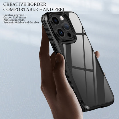 For iPhone 15 Pro Max iPAKY MG Series Transparent PC+TPU Phone Case(Grey) - iPhone 15 Pro Max Cases by iPAKY | Online Shopping UK | buy2fix