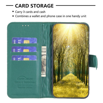 For Motorola Moto G Play 2024 Diamond Lattice Wallet Flip Leather Phone Case(Green) - Motorola Cases by buy2fix | Online Shopping UK | buy2fix
