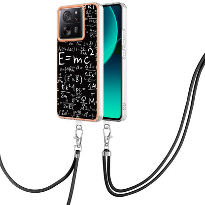 For Xiaomi 13T/13T Pro Electroplating Dual-side IMD Phone Case with Lanyard(Equation) - Xiaomi Cases by buy2fix | Online Shopping UK | buy2fix