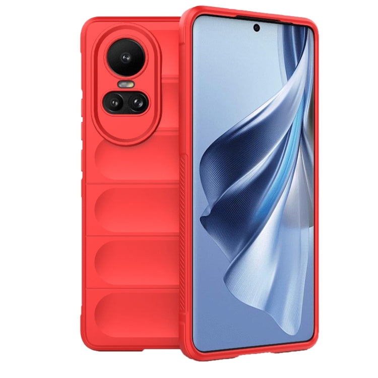 For OPPO Reno10 5G Global Magic Shield TPU + Flannel Phone Case(Red) - OPPO Cases by buy2fix | Online Shopping UK | buy2fix