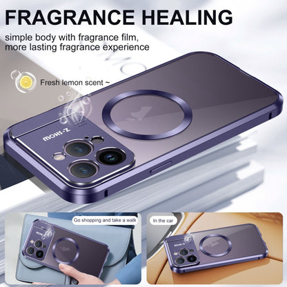 For iPhone 13 Pro Aromatherapy Holder Single-sided MagSafe Magnetic Phone Case(Purple) - iPhone 13 Pro Cases by buy2fix | Online Shopping UK | buy2fix